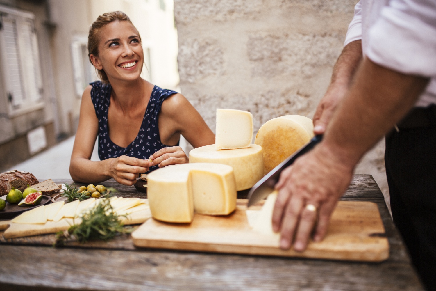 Delicious cheese delicacy on holiday in Dalmatia